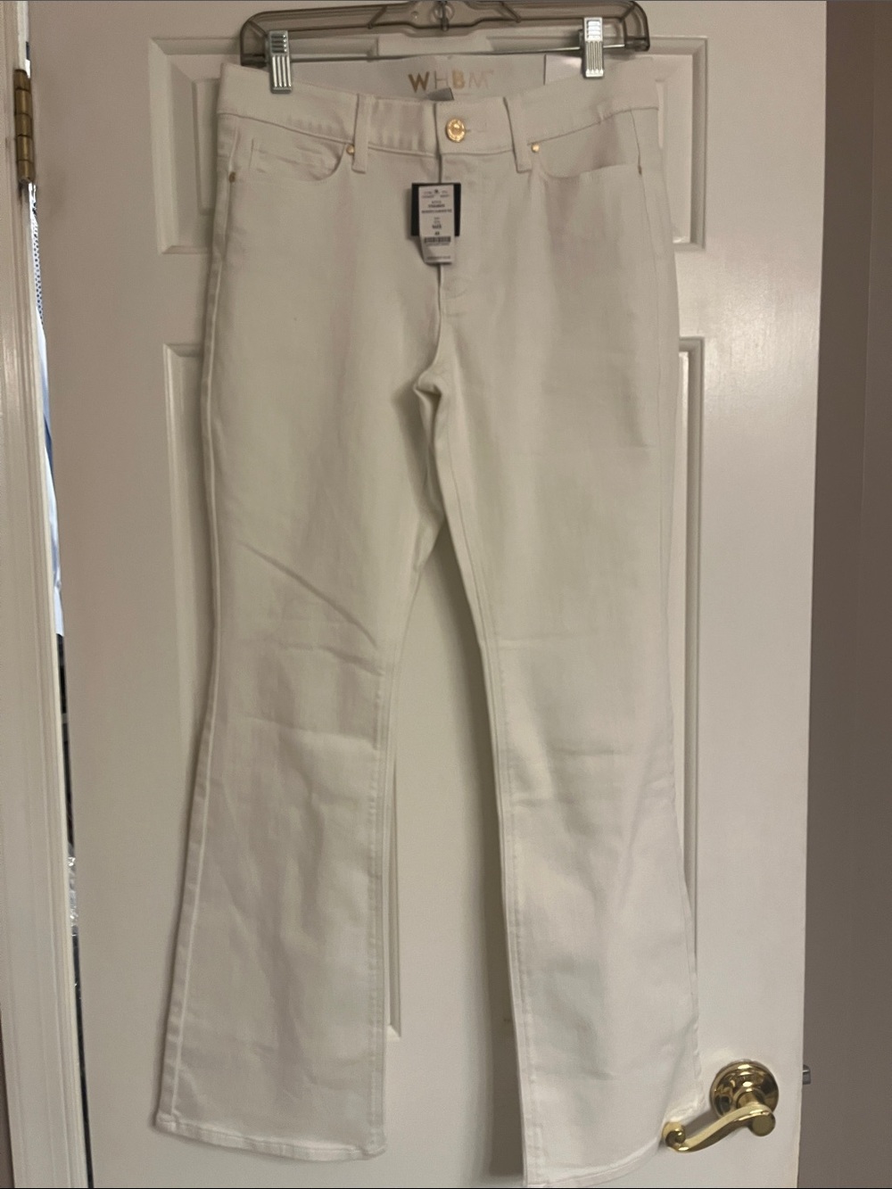 White House Black Market Women’s White Flare Jeans
